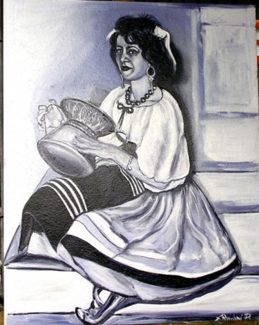Painting titled "Costume Ciociaro" by Madoner, Original Artwork
