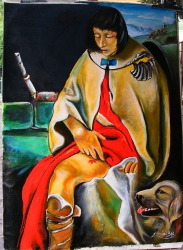 Painting titled "San Rocco" by Madoner, Original Artwork