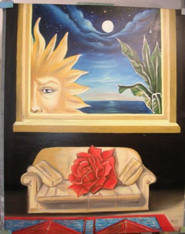Painting titled "Incontri d'amore" by Madoner, Original Artwork