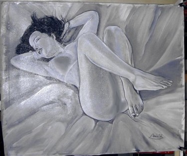 Painting titled "Nude" by Madoner, Original Artwork, Oil