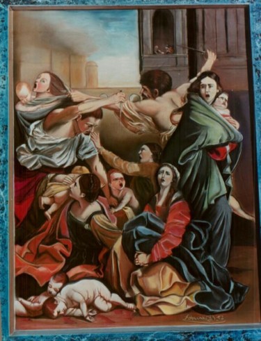 Painting titled "slaughter innocent…" by Madoner, Original Artwork