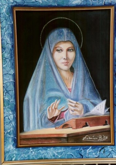 Painting titled "La vergine annuncia…" by Madoner, Original Artwork