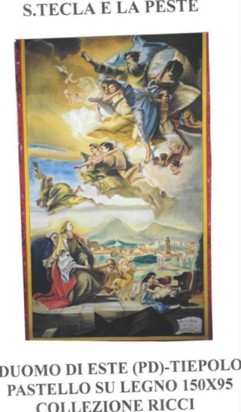 Painting titled "Santa Tecla e la pe…" by Madoner, Original Artwork