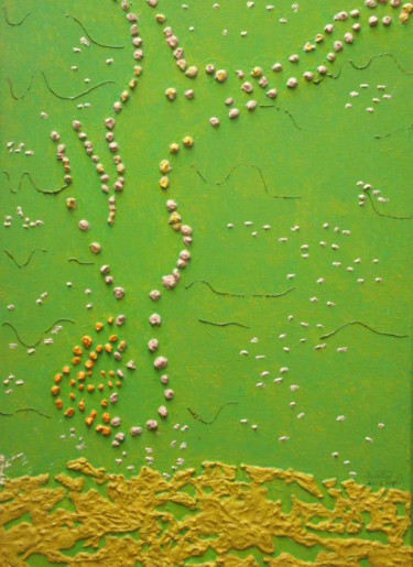 Peinture intitulée "O mergulho. 1°momen…" par Madrileide Raquel, Œuvre d'art originale, Huile