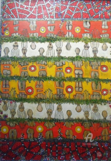 Картина под названием "DESGÉNERO" - Mae Art, Подлинное произведение искусства, Акрил Установлен на Деревянная рама для носил…
