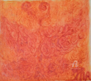 Peinture intitulée "Orange Butterfly Mo…" par Mariska Ma Veepilaikaliyamma, Œuvre d'art originale, Autre