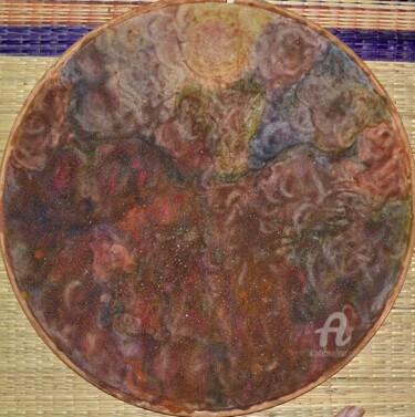 Pittura intitolato "Neem Tree Mother an…" da Mariska Ma Veepilaikaliyamma, Opera d'arte originale, pigmenti