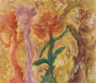 Painting titled "Flowers Dancing in…" by Mariska Ma Veepilaikaliyamma, Original Artwork, Oil