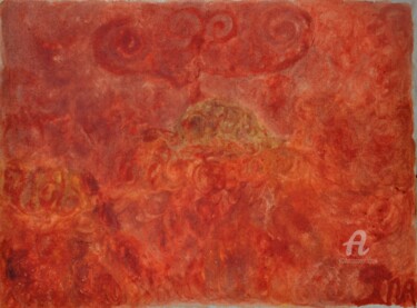 Painting titled "Turtle Mother, Red…" by Mariska Ma Veepilaikaliyamma, Original Artwork, Other