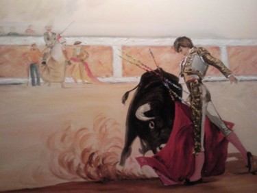Peinture intitulée "Corrida" par Mael, Œuvre d'art originale
