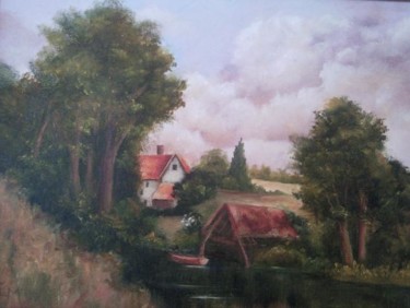 Peinture intitulée "Paysage anglais" par Mael, Œuvre d'art originale