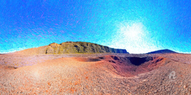 Arts numériques intitulée "Volcanique #2" par Maël Bathfield, Œuvre d'art originale, Peinture numérique