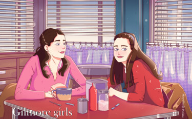数字艺术 标题为“Gilmore girls” 由Maëlle Robert, 原创艺术品, 数字油画