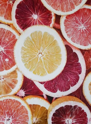 Citrus Painting titled "Citrus" by Maëlle Valantin, Original Art, Acrylic