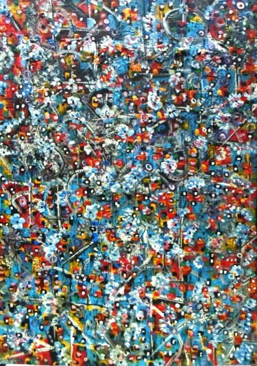 Pintura titulada "SIBERIAN CARNIVAL" por Mae Marcelo Elías, Obra de arte original, Acrílico Montado en Bastidor de camilla d…