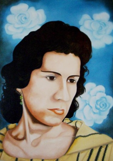 Pintura titulada "RETRATO DE ANTAÑO" por Maestro Alex Rivera Pintor Colombiano, Obra de arte original