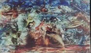 Pintura titulada "EL MAR ROJO - CODIG…" por Maestro Roldan, Obra de arte original