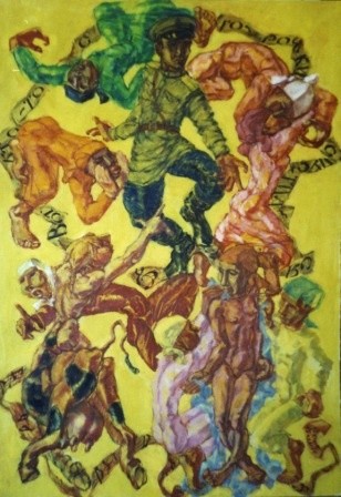 Картина под названием "Вот кто то с горочк…" - Илья Петров, Подлинное произведение искусства