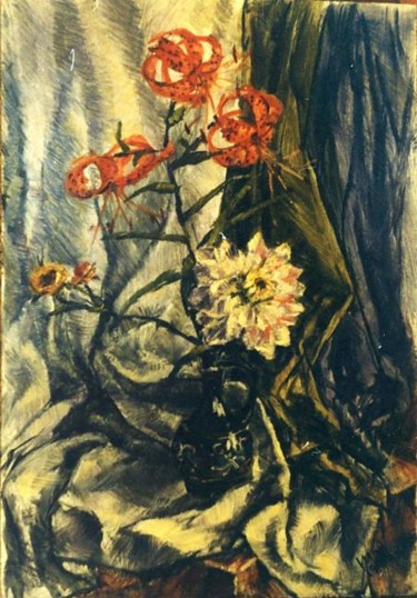 Painting titled "Букет4" by Ilia Petrov, Original Artwork