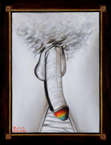Картина под названием "Il fallo bianco" - Raffaele Ciotola, Подлинное произведение искусства, Масло