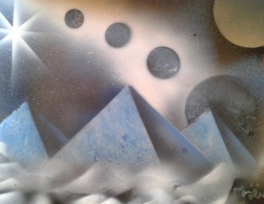 Peinture intitulée "Spray paint #5" par Maëva, Œuvre d'art originale, Bombe aérosol