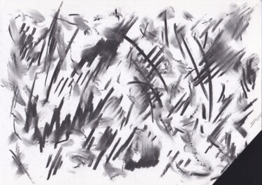 Drawing titled "Dispersions" by Maeva J., Original Artwork, Charcoal