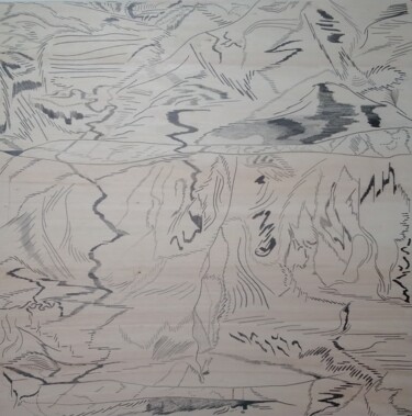Disegno intitolato "Impermanences" da Maeva J., Opera d'arte originale, Grafite Montato su Telaio per barella in legno
