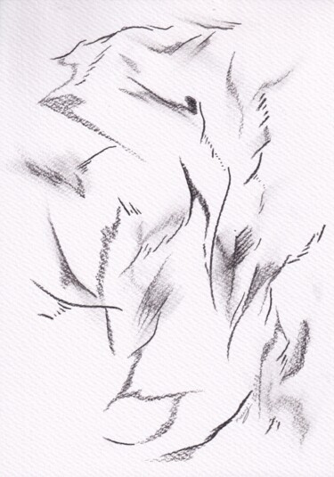 Drawing titled "Nidim" by Maeva J., Original Artwork, Charcoal