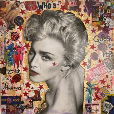 Collages titled "Ò Madonna !" by Maëva Stara, Original Artwork, Collages
