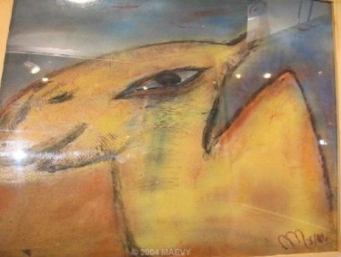 Peinture intitulée "chameau" par Maevy, Œuvre d'art originale, Huile