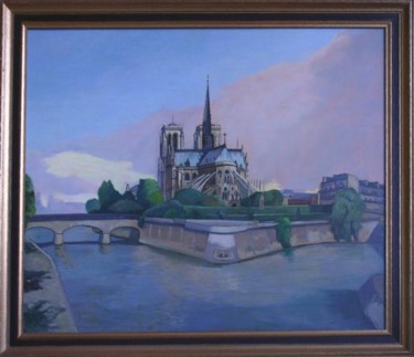 Painting titled "Notre Dame" by Gilbert Foing, Original Artwork