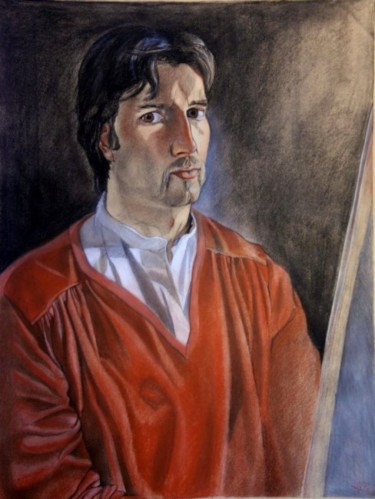 Rysunek zatytułowany „Autoportrait” autorstwa Gilbert Foing, Oryginalna praca, Inny
