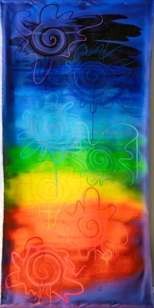 Peinture intitulée "Vibes -  Vibration…" par Mag Blue, Œuvre d'art originale, Acrylique