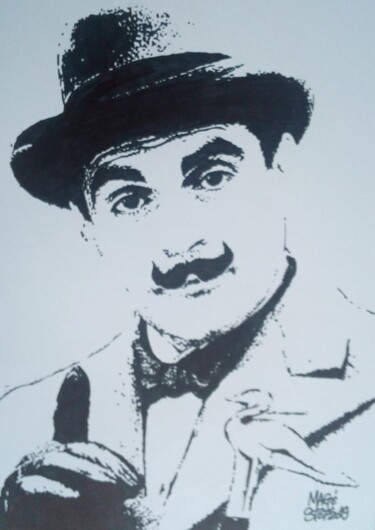 Tekening getiteld "Hercule Poirot - Da…" door Mag Et Stef Gransagne (Mag et Stef - Les Quatre Mains), Origineel Kunstwerk, I…