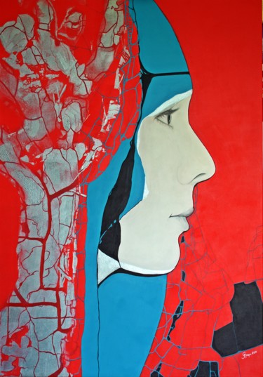 Painting titled "Muse" by Maga Smolik, Original Artwork, Acrylic