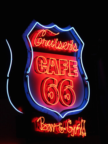 Café 66 Photographie intitulée "Café 66" par Magali Asselin, Œuvre d'art originale, Photographie numérique Monté sur Autre panneau r…