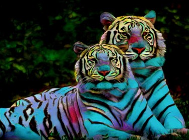 Digital Arts titled "Tigres 2050.jpg" by Balaya, Original Artwork