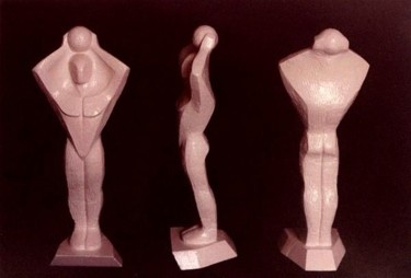 Sculpture titled "Trophée Foot" by Magali Doche (Magali Créative), Original Artwork