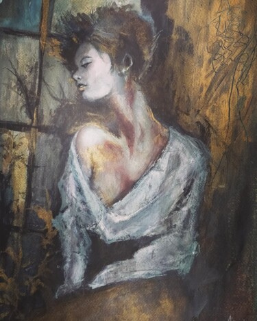 Malarstwo zatytułowany „Equinoxe d'automne” autorstwa Magali Lanies (Amani Lizah Glaise), Oryginalna praca, Atrament