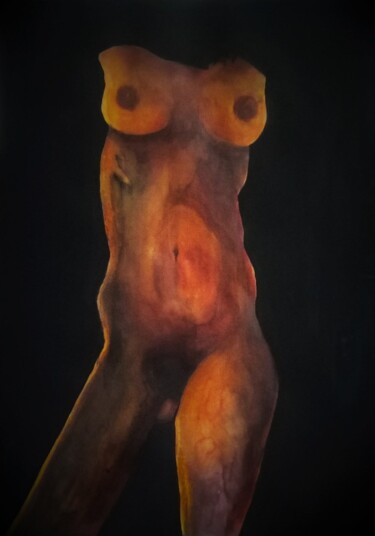 Картина под названием "Femme" - Magali Lanies (Amani Lizah Glaise), Подлинное произведение искусства, Чернила