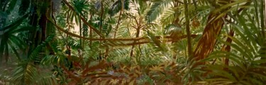 Pintura titulada "Forêt tropicale" por Magali Laure Tissier, Obra de arte original, Acrílico Montado en Bastidor de camilla…