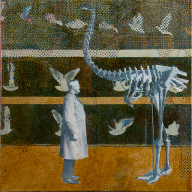 Malerei mit dem Titel "La science du vol" von Marcelle Delacité, Original-Kunstwerk, Acryl