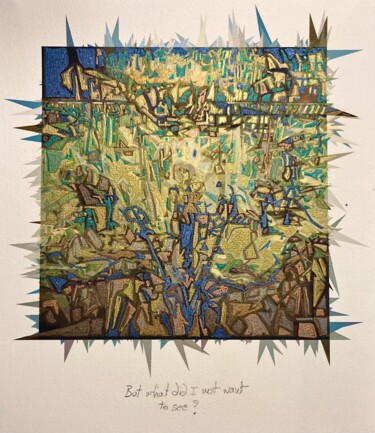 Malarstwo zatytułowany „Abstrakt” autorstwa Marcelle Delacité, Oryginalna praca, Pigmenty
