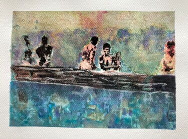 Painting titled "BP as Oat People" by Marcelle Delacité, Original Artwork, Watercolor