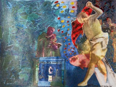 Pintura titulada "A splat tragedy in…" por Marcelle Delacité, Obra de arte original, Pigmentos