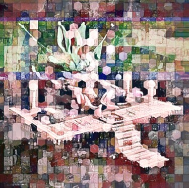 Estampas & grabados titulada "Green Lapin-e" por Marcelle Delacité, Obra de arte original, Imagen generada por IA