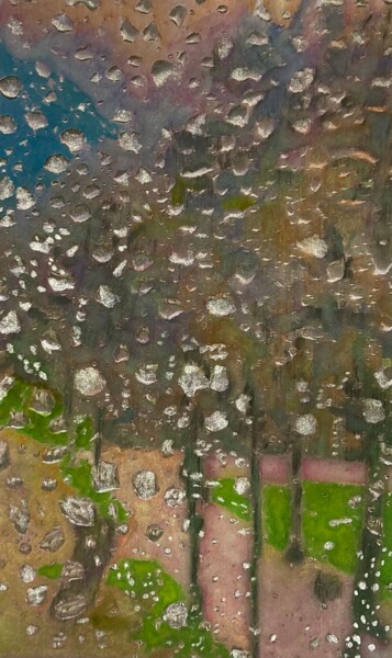 Pittura intitolato "rain colors and wat…" da Marcelle Delacité, Opera d'arte originale, Acquarello