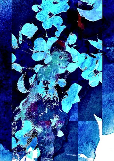 Arts numériques intitulée "BlueMoon Keye" par Marcelle Delacité, Œuvre d'art originale, Peinture numérique