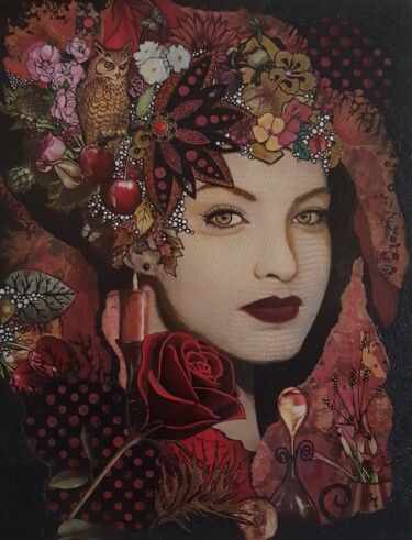 Collages titled "Romi" by Magali Miro, Original Artwork, Collages