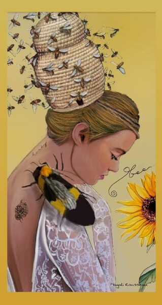 Digital Arts titled "Be Honey" by Magali Rousseau, Original Artwork, Digital Painting